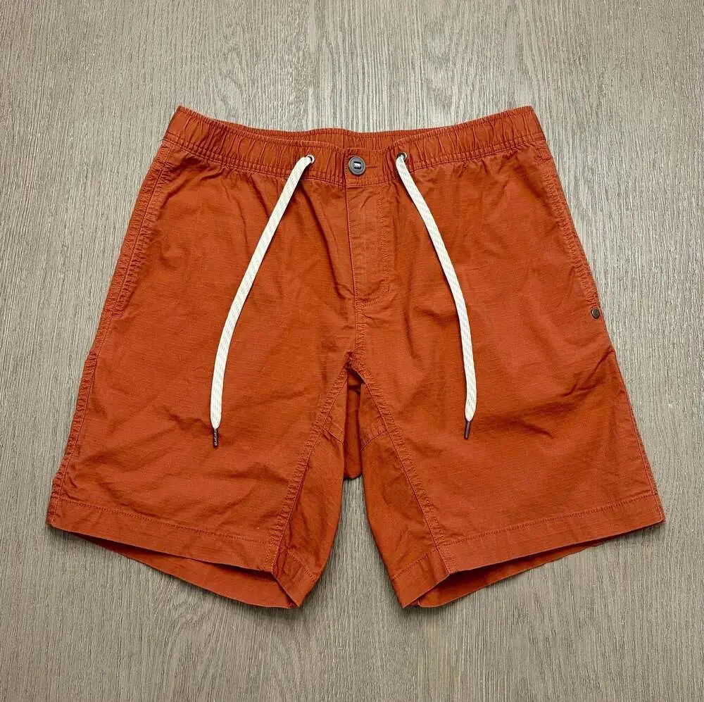 Vuori Men's Rust Orange Ripstop Casual Drawstring Shorts Size M